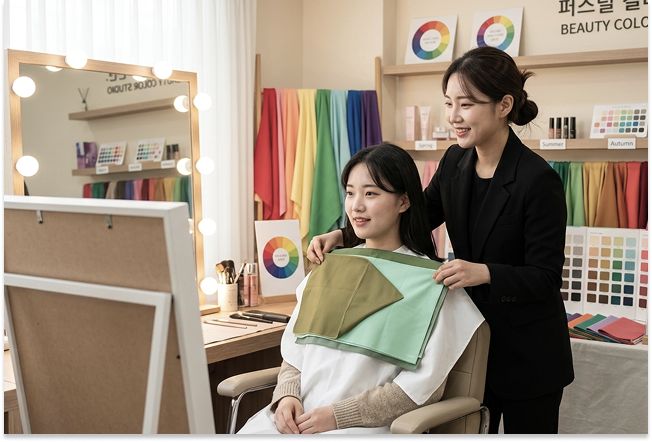 Personal color analysis session